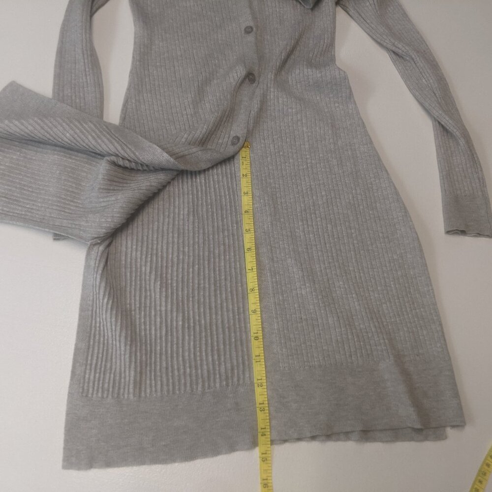 Love Tree Size Small Gray Ribbed Cardigan - Picture 14 of 14